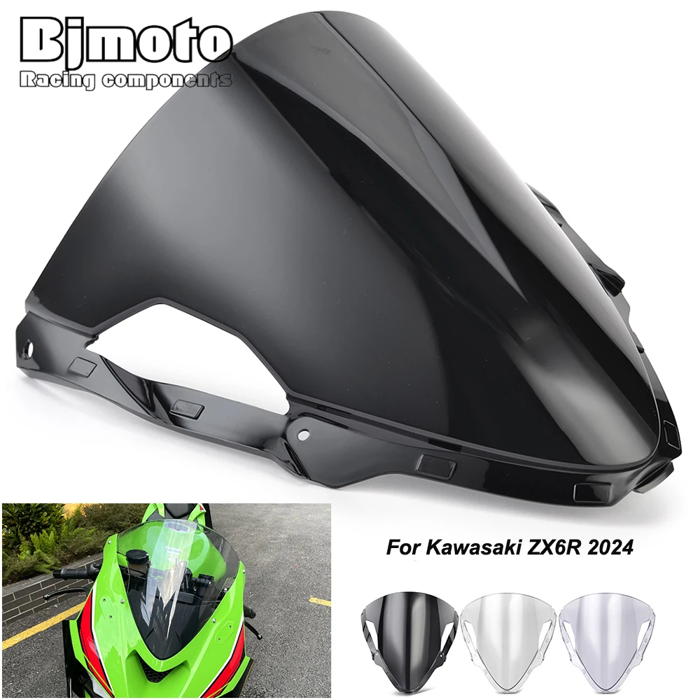 

ZX 6R Motorcycle Windscreen Windshield Covers Protector Wind Screen For Kawasaki ZX6R 2024 Motorbikes Deflector