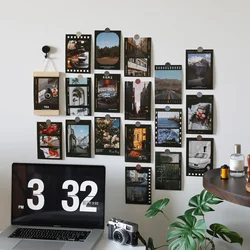 Ins Film Camera zdjęcia styl pocztówka Home Decor tło zdjęcie na ścianę rekwizyty dekoracyjne karty estetyczne 30 arkuszy kartka z życzeniami