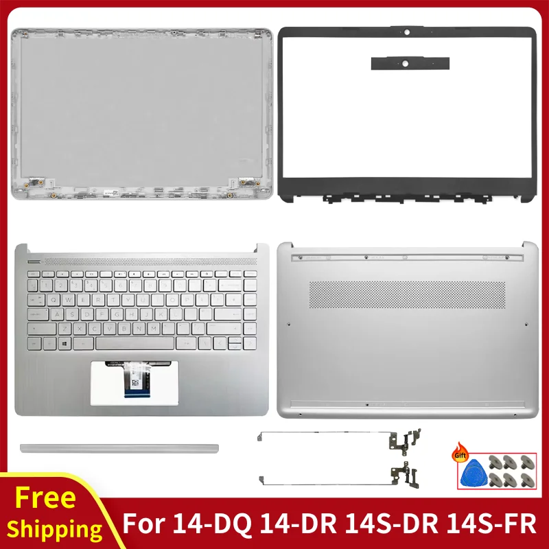 New For 14-DQ 14-DR 14S-DR 14S-FR 14S-FQ TPN-Q221 TPN-Q242 Laptop LCD Back Cover Front Bezel Palmrest Keyboard Hinge Bottom Case
