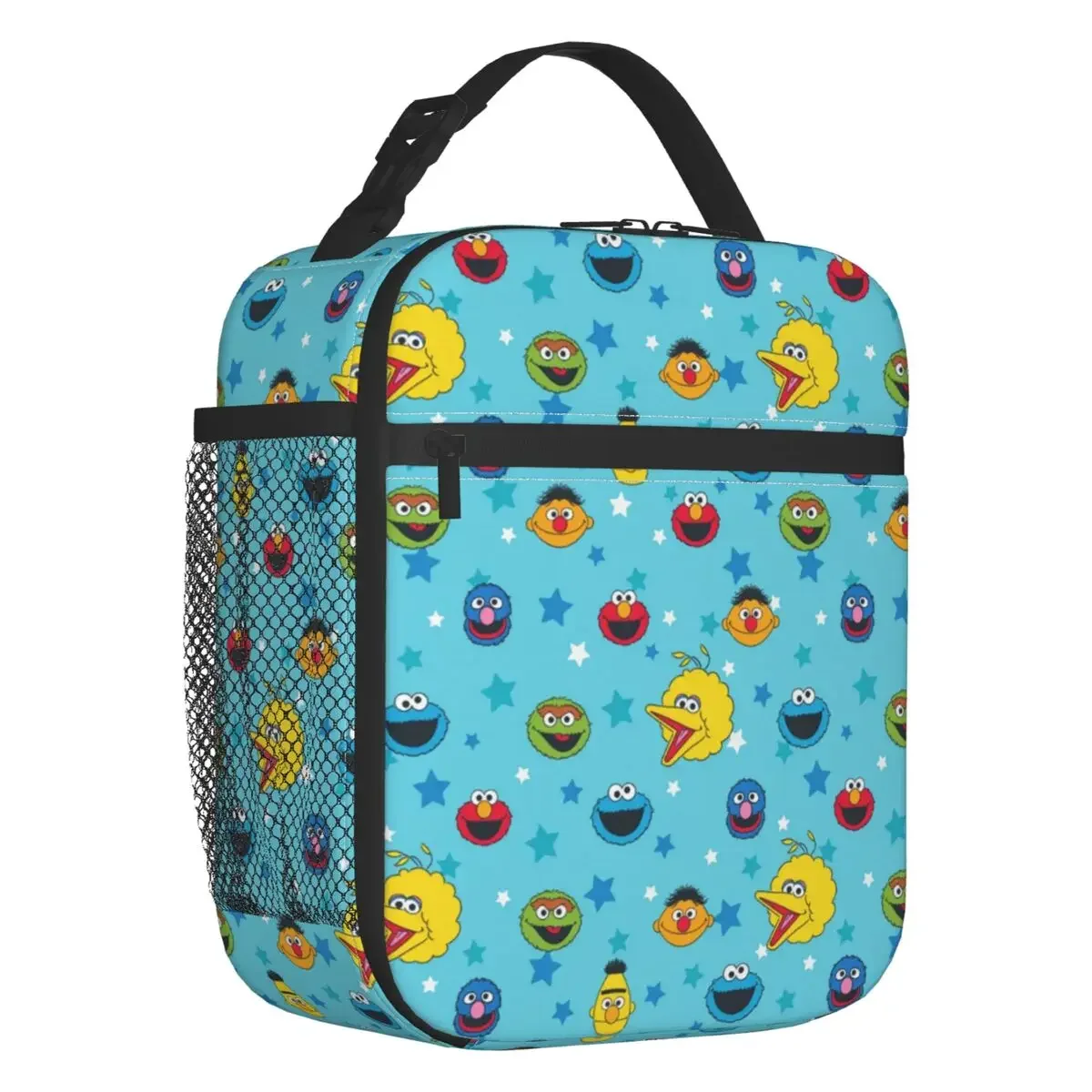 

Custom Cookie Lunch Bag Men Women Warm Cooler Cartoon Sesame Street Insulated Lunch Boxes for Kids School Children