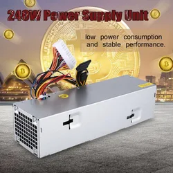 240W Desktop Power Supply Car Unit PSU for Dell Optiplex H240ES-00 H240AS-00 AC240ES-00 AC240AS-00 L240AS with Cooling Fan Hot