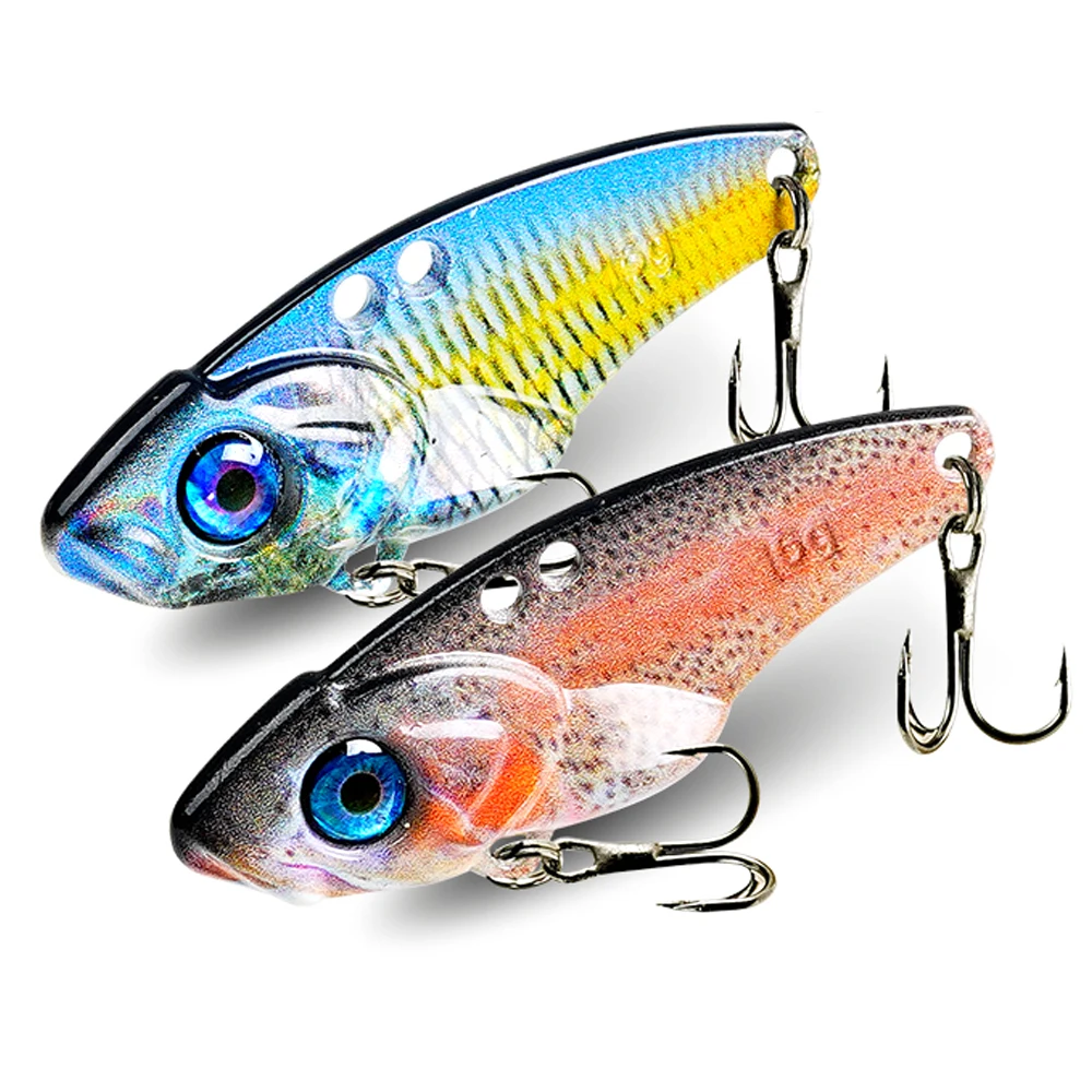 1Pc Metal Sinking Jig 7g/10g/15g Spinner Spoon VIB 3D Printing Casting Lure Artificial Hard Bait For Bass Trout view 2