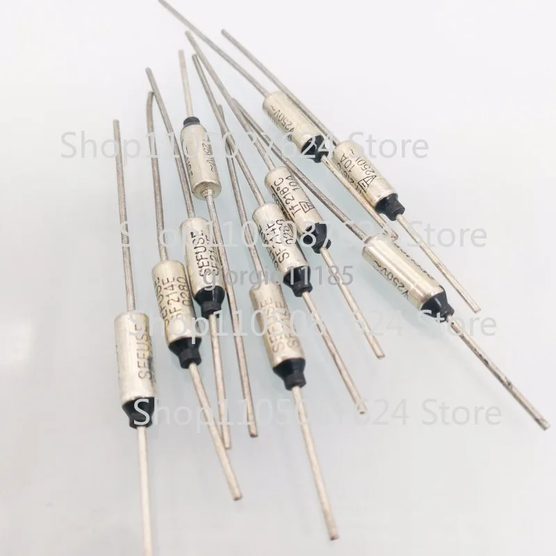 VV  10pcs Thermal Fuse Cutoff Sefuse RY Type 250V 10A TF 216℃ SF214E