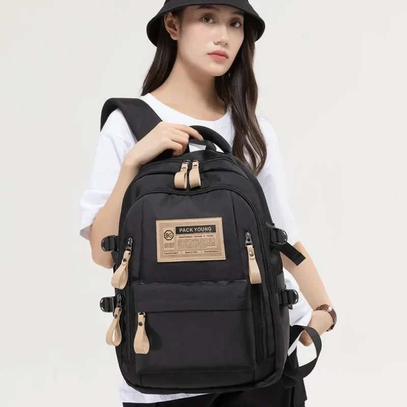 

Schoolbags College Students High School Students Girl Boy Backpacks Minimalist Load Reduction Large Capacity Ultralight Bag 2024