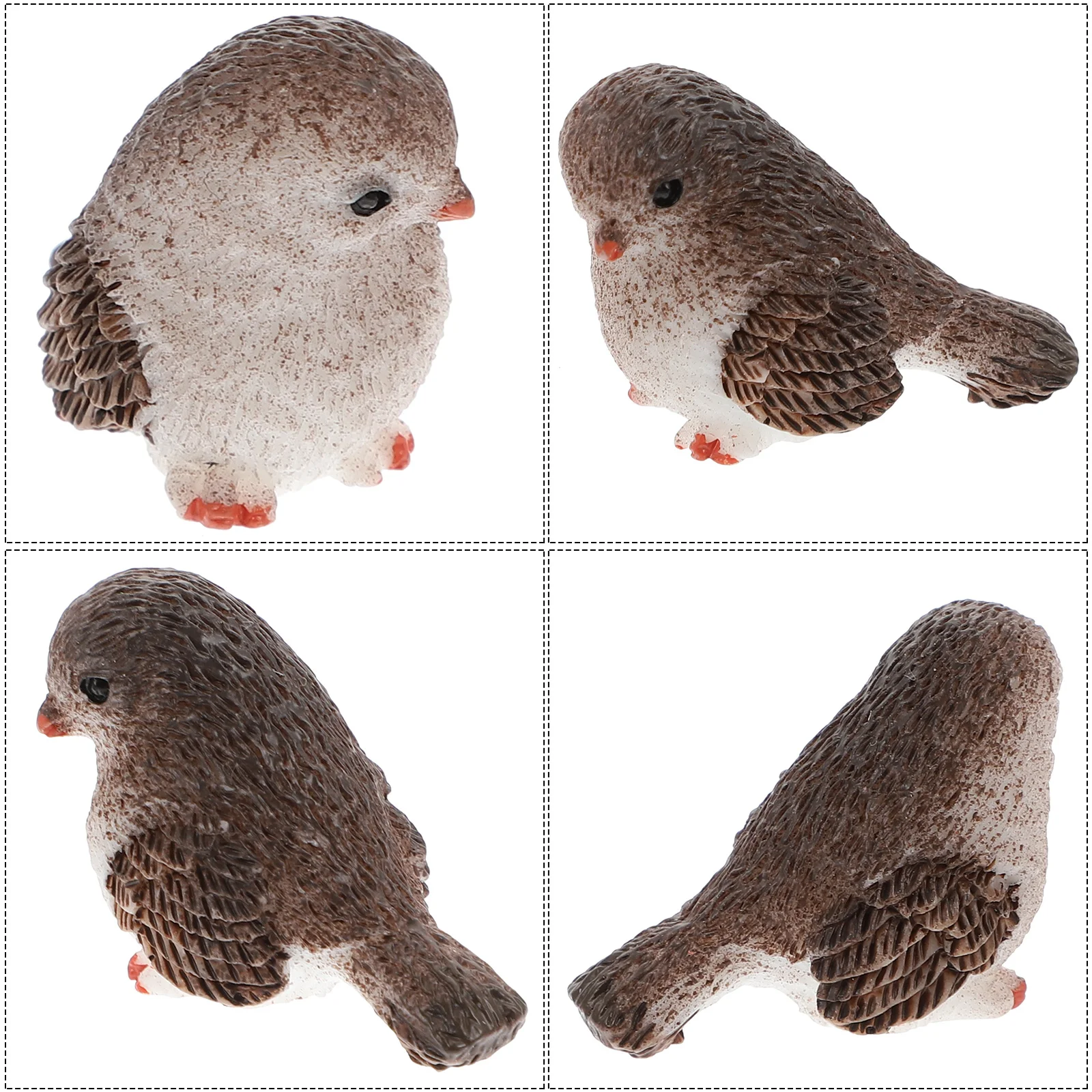 

10Pcs Resin Bird Ornaments Fashionable Desktop Decoration Miniature Resin Bird Adornments for Home Office Bonsai