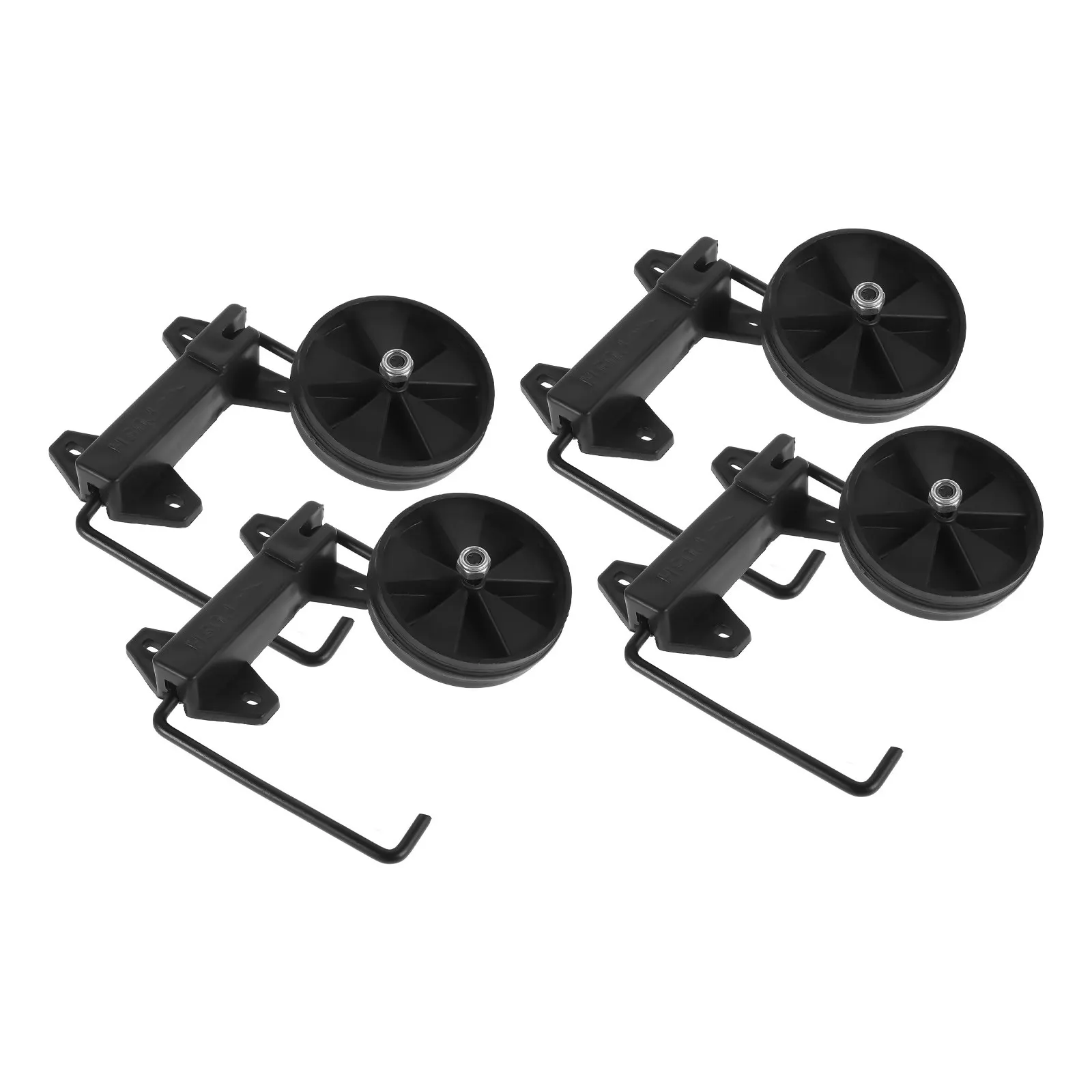 4Pcs Folding Shopping Cart Wheels Strong Load Capacity Replacement Casters for Trolley Cart Small Bike Stabilizer Wheels