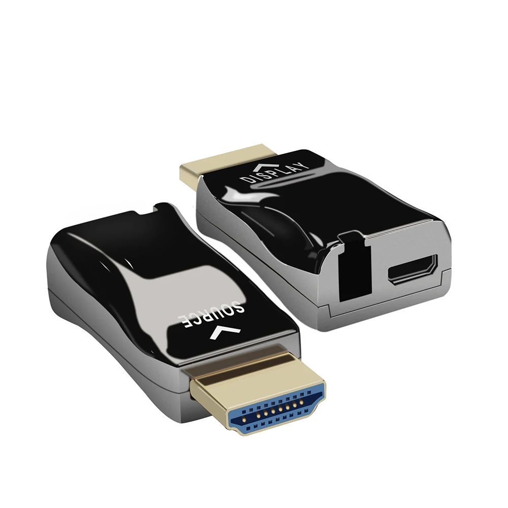 Mini 4K HDMI Fiber Extender, 4Kx2K 30Hz HDMI 1.4a Video Optical Transceiver, Up to 300m Uncompressed Over OM3 Multimode Fiber