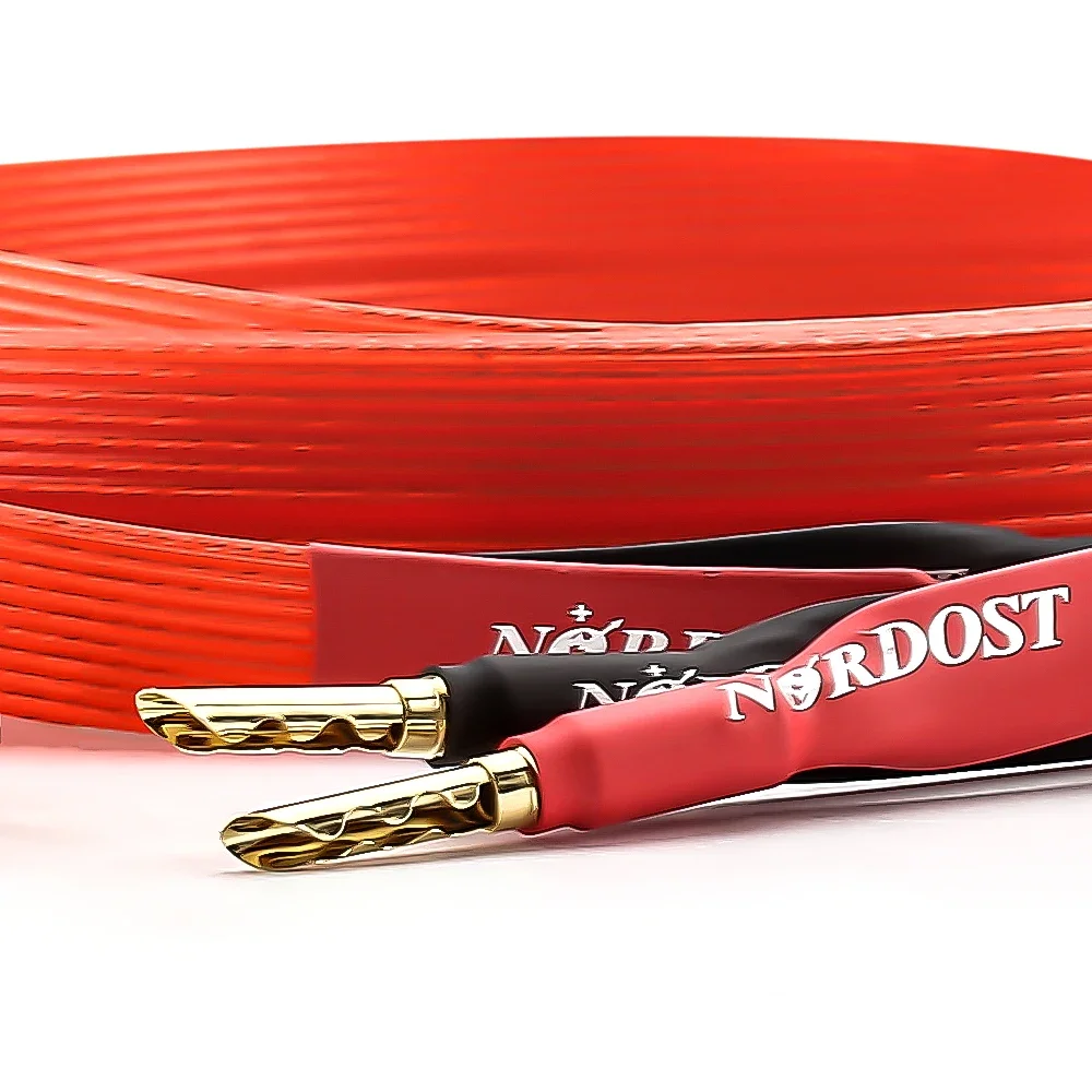 Nordost Red Dawn Speaker Cable Flatline Loudspeaker Cable Silver-plated 99.9999% OFC Audiophile Hifi Audio Cable Amplifier