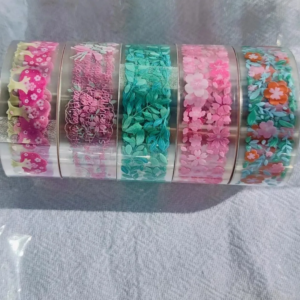 

PET Landscaping Tape Hand Account Decorative Tape Floral Decorative Stickers Material Adhesive Tape Office School Supplies