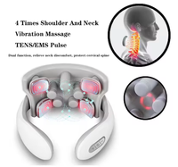 New Vibration Neck Masssger Rechargeable Low Frequency Pulse Cervical Massager Smart Electric Neck Massager Hot Compress Massage