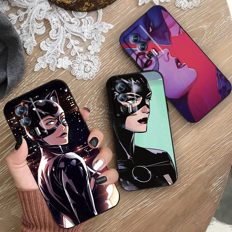 S-Selinas Kyle C-Catwomans Sexy For Xiaomi Redmi 9A 9C 9AT 10C 9 9T 10 12C 13C A3 12 K60 A1 K50 K40 5G Black Soft Phone Case