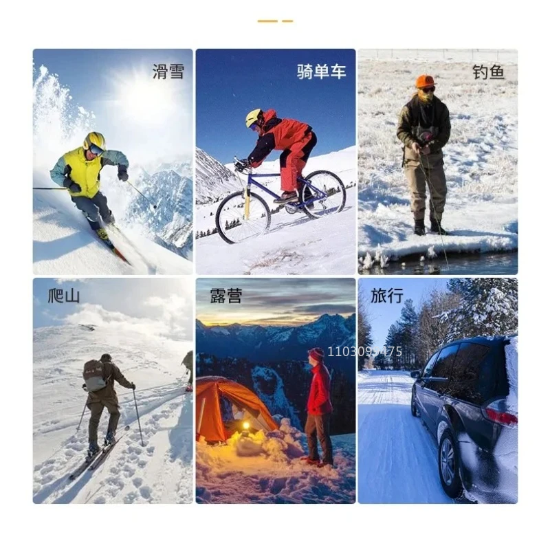 Winter Heated Socks Men Women-Thermal 6000mah Electric Heated Socks for Skiing Warm Knee High Heated Socks Foot Warm Socks