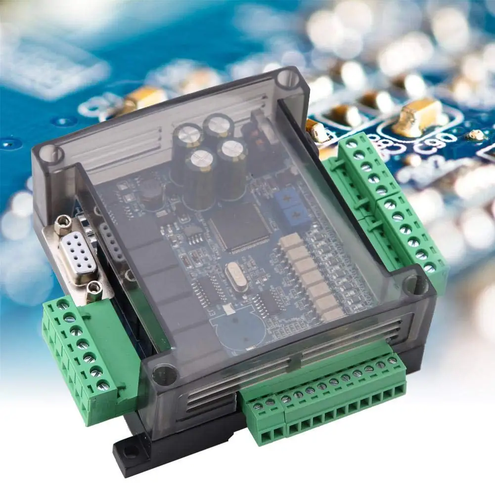 Le contrôle programmable de sortie du panneau de commande industriel 8 de PLC FX3U-14MR a entré 6 indique la sortie, contrôle du PLC 24 V