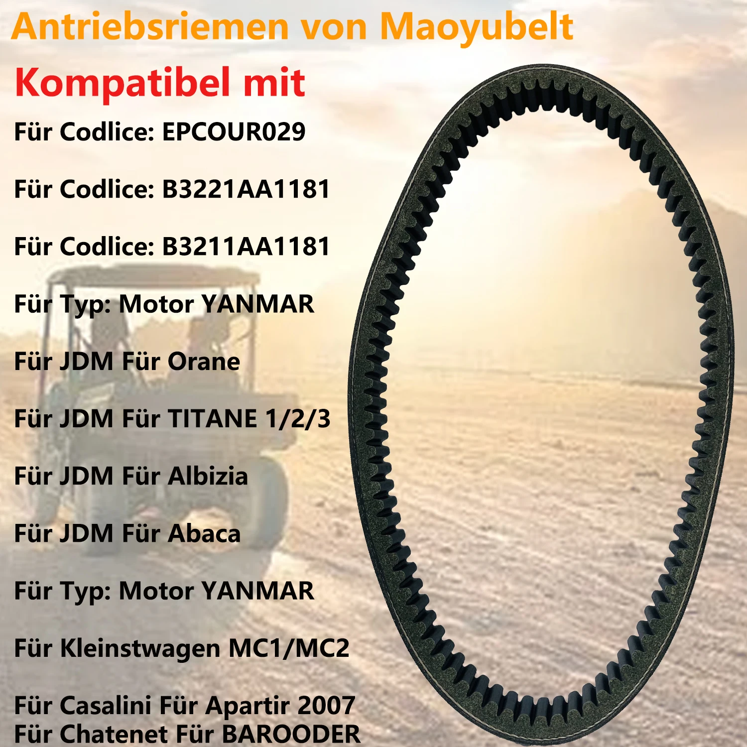 

Belt Drive Belt Drive Belt For JDM/Orane For TITANE 1/2/3 For Albizia For Abaca/Casalini For Apartir B3211AA1181 B3221AA1181