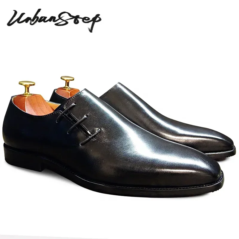 

ITALIAN MEN'S OXFORD SHOES BLACK WHITE CASUAL MAN SHOES LACE-UP FORMAL WEDDING OFFICE BUSINESS LEATHER DRESS SHOES MEN