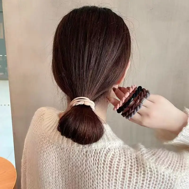 

Simple Hair Loop Tied Rubber Band women's High Elastic Hair Rope Meatball Hair Accessories For women's Tied Hair Accessories