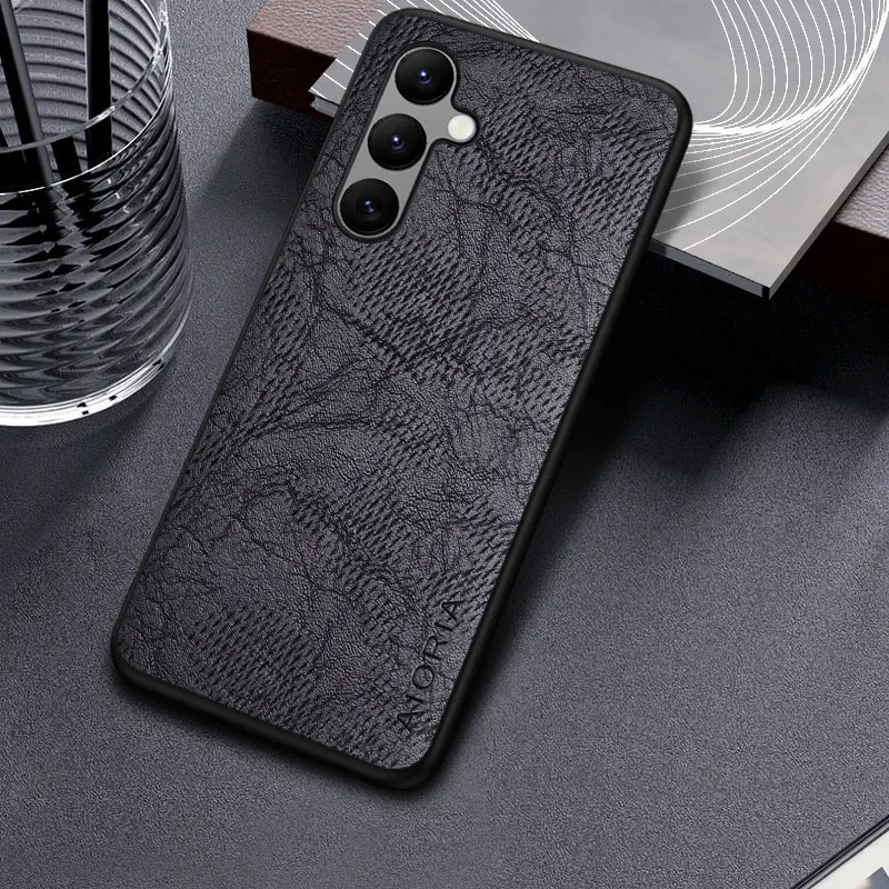 Case for Samsung Galaxy A55 A73 A72 A71 A70 A42 A41 A40 A34 A33 A32 A31 A30 A24 A22 A21 A12 5G   Business wind cortex  Leather