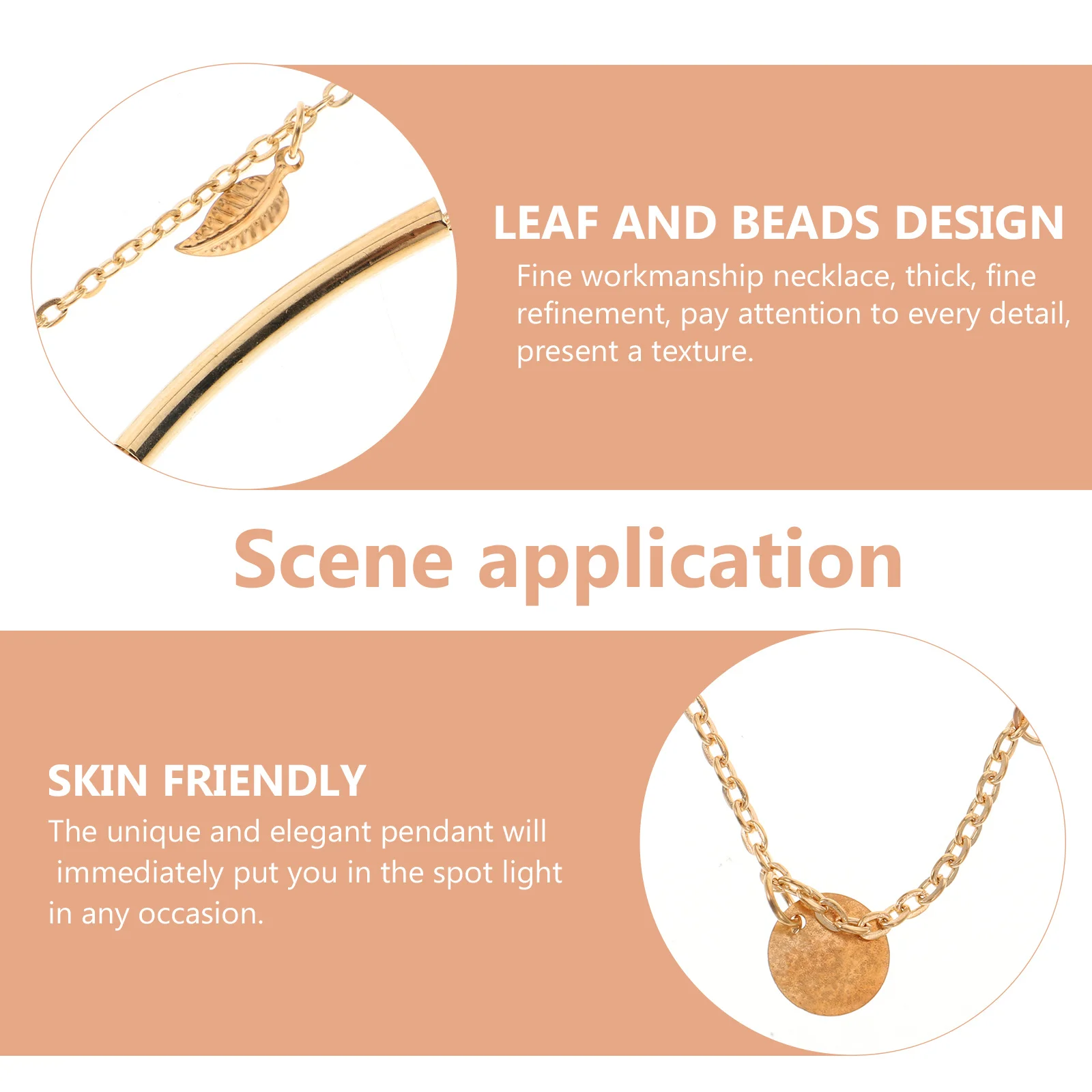 الخرز الأسود سبيكة ليف قلادة متعدد الطبقات سلسلة الأزياء قلادة الفتيات حساسة قلادة المرأة قلادة الخرز العصرية #1