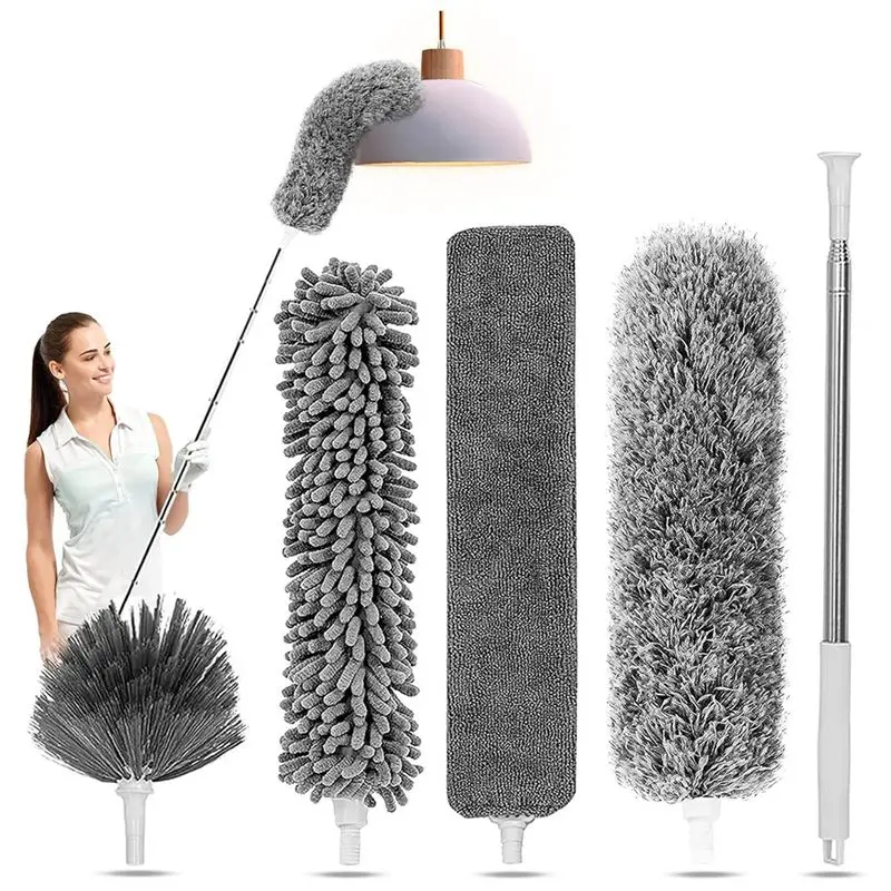 

Набор для уборки AF95-5-In-1, щетки для чистки, щетка с удлинительной ручкой, выдвижная щетка длиной 100 дюймов, для чистки потолочных вентиляторов