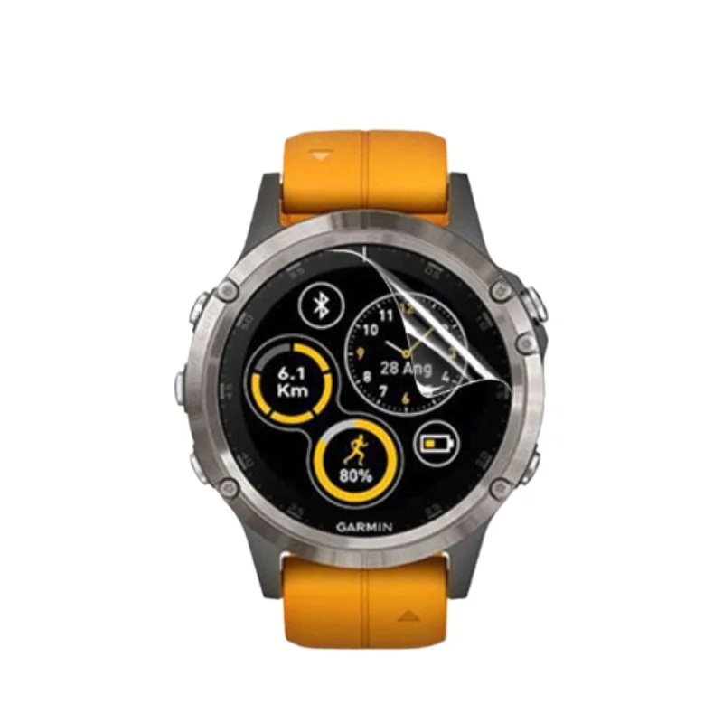 Película protectora para reloj inteligente, protector de pantalla de hidrogel suave HD para Fenix 3 5S/5S pro Fenix 5X plus, 5 paquetes