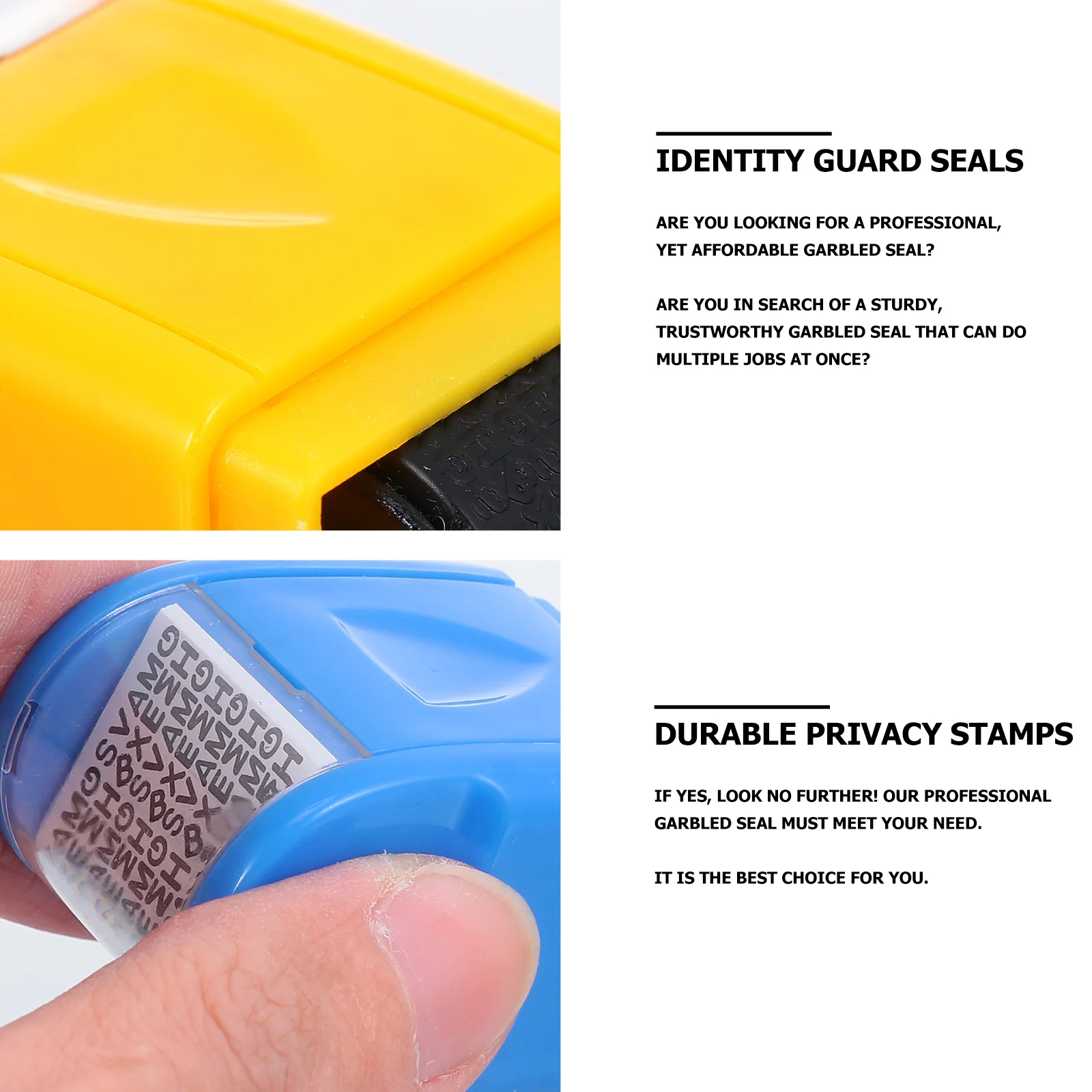 2Pcs Compact Garbled Seals Privacy Protection Plastic Identity Guard Security Stamps Confidential Theft Prevention Stamps