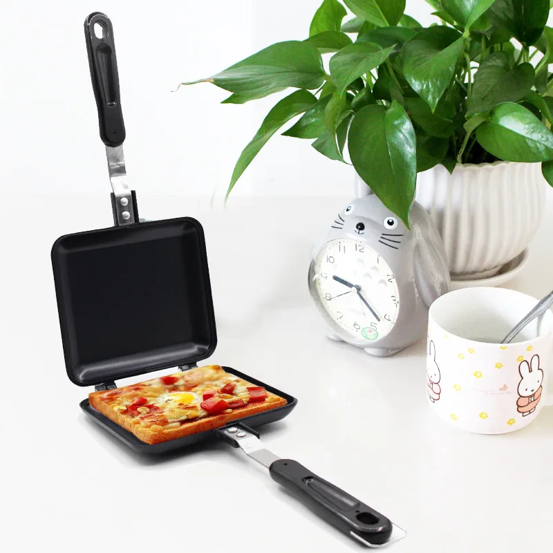 

Keuken Gas с антипригарным покрытием Wafograf Pan Mold Pers Plaat Bakken Tool Алюминий Koekenpan voor Toast Sandwich