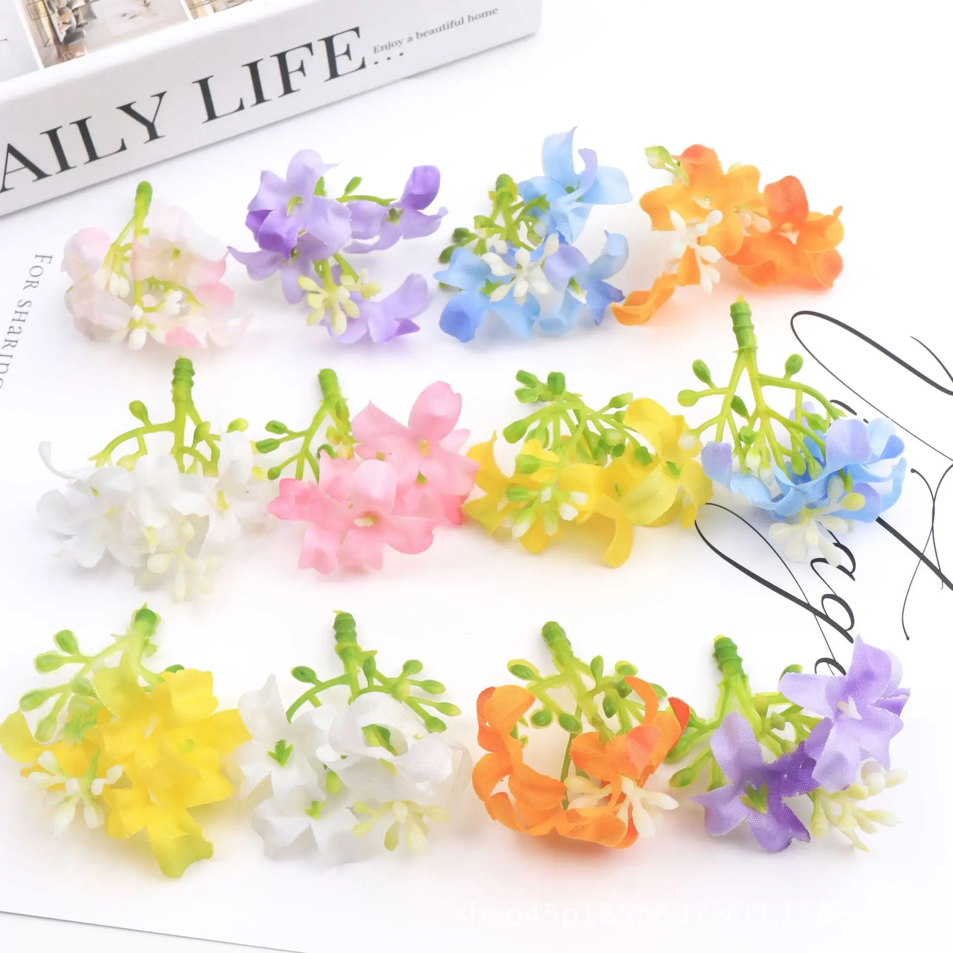 

Simulated Osmanthus Flower Head DIY Thousand Miles Fragrance Fake Flower Hairpin Material Accessories Home Gift Box Decoration