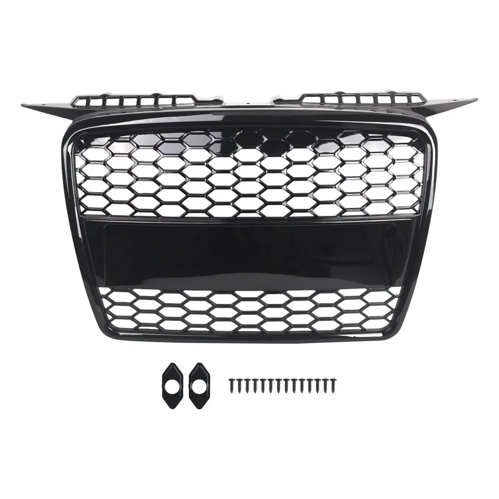 Glossy Black Car Front Bumper Center Grille Mesh Honeycomb Racing Radiator Grille For Audi A3/A3 Quattro 8P 2004-2008 8P4853651A