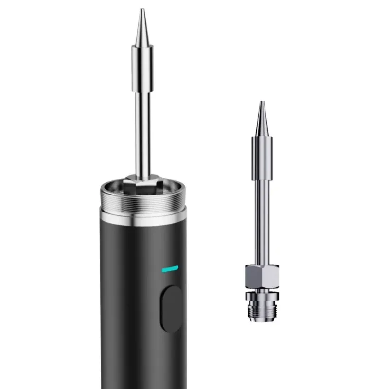 USB Soldering Iron Kit 5V Mini Adjustable Temp, Compact Soldering Iron for DIY Hobbyists and Home Repairs Rapid Heat Recovery