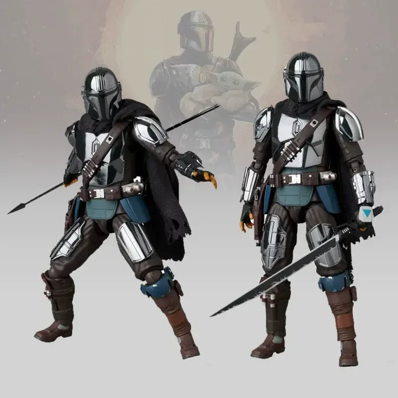 KO MAFEX 256 Mandalorian 2.0 Din Djarin & Grogu Galvanisierte Version Bewegliche Actionfigur Modell Spielzeug Desktop-Ornament Fangeschenk
