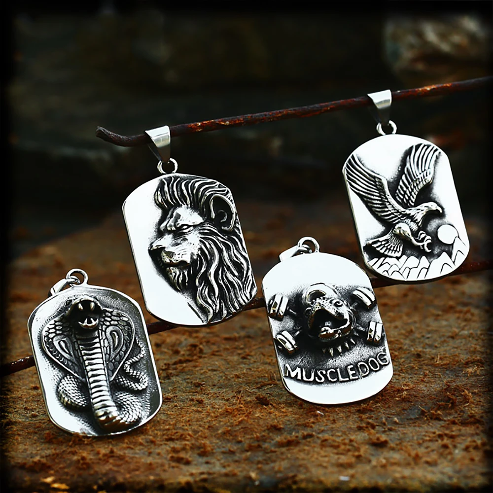 

Classic Vintage 316L Stainless Steel Animal Pendant For Men Women Punk Hip Hop Lion Head Necklace Fashion Jewelry Gift Wholesale