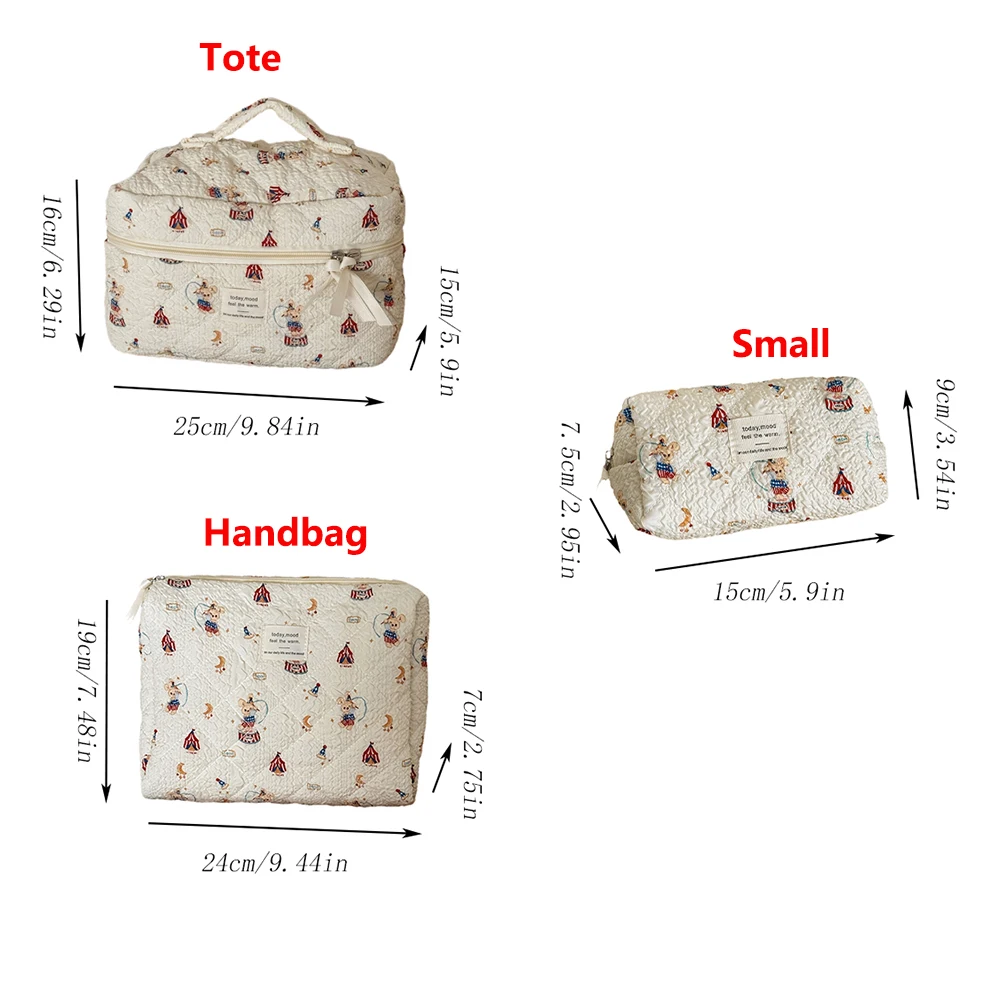 Mode Neue Cartoon Kaninchen Mädchen Make-Up Tasche Tote Kosmetische Veranstalter Stepp Beutel Handtasche Damen Kawaii Zipper Lagerung Tasche – Detail 1
