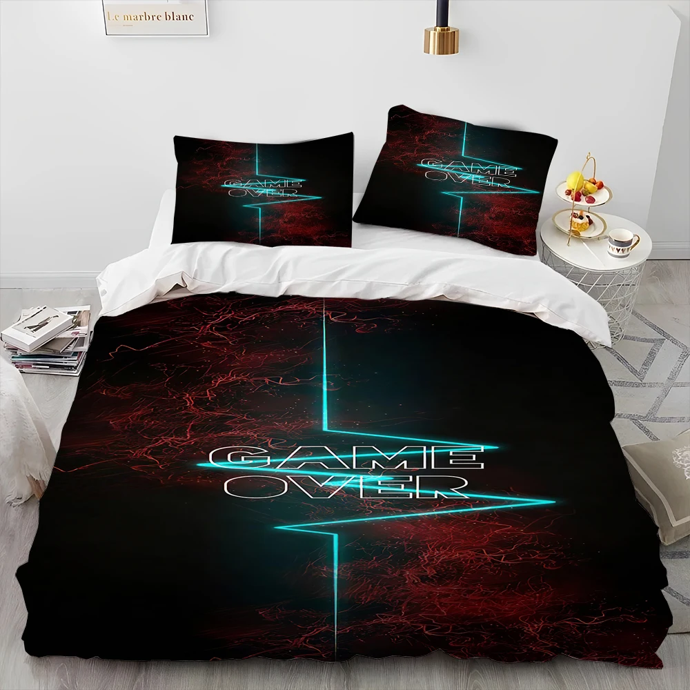 Imagem -05 - Cartoon Gamer Game Controller Comforter Bedding Setduvet Cover Bed Conjunto Quilt Cover Fronha King Queen Size Bedding Conjunto Criança