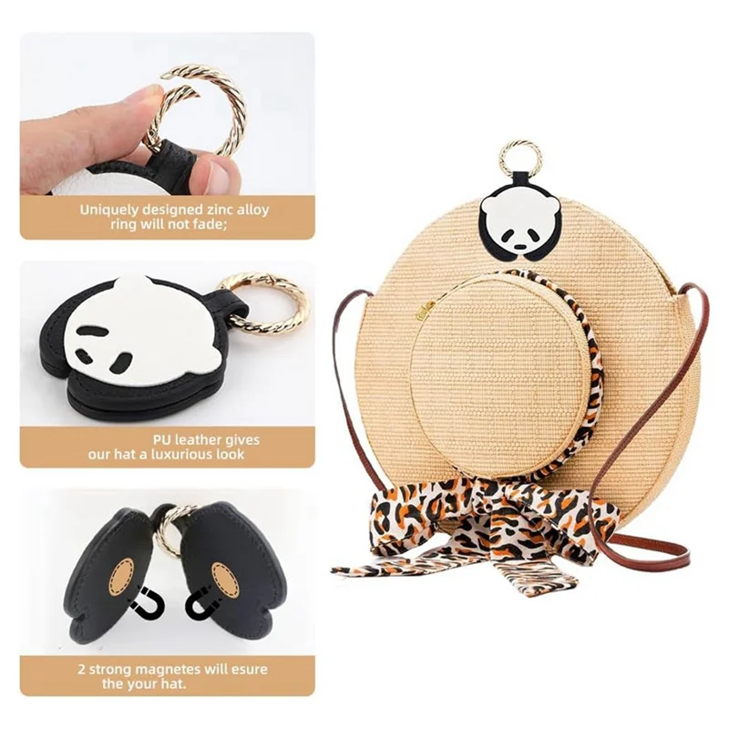 NUOVO-Clip per cappello, 2 pezzi Clip magnetica per cappello per borsa Porta cappello da viaggio Clip per cappelli per appendere cappelli per borsa Bagagli Tote Bag