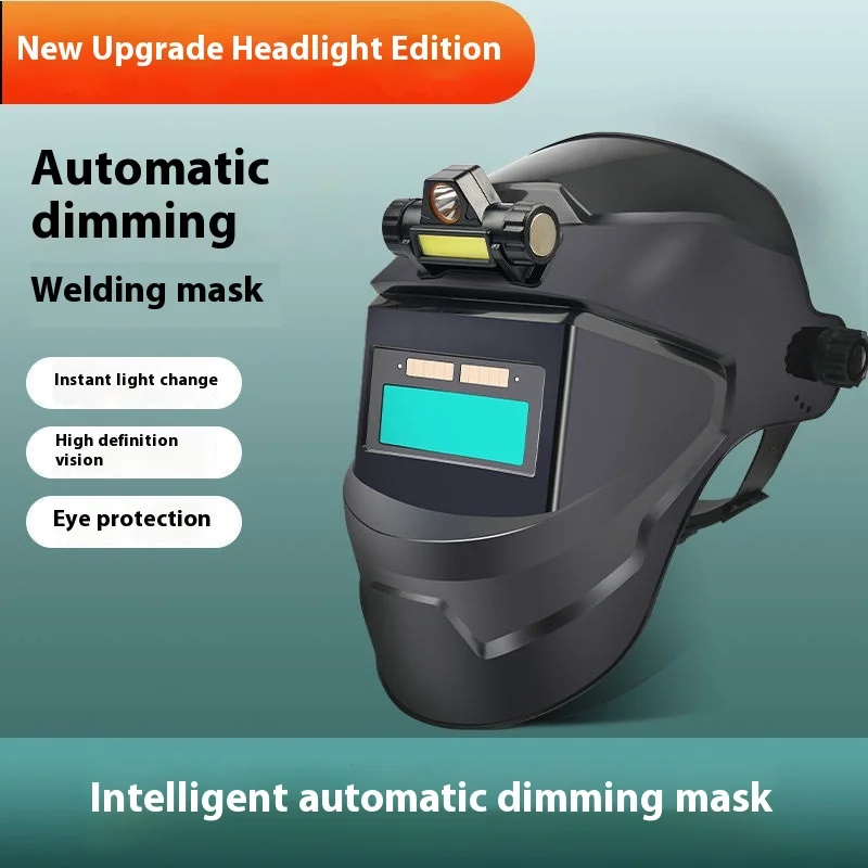 Automatic Dimming Welding Mask Headwear Lightweight Protective Mask Argon Arc Welding Cap Burning Welding Glasses