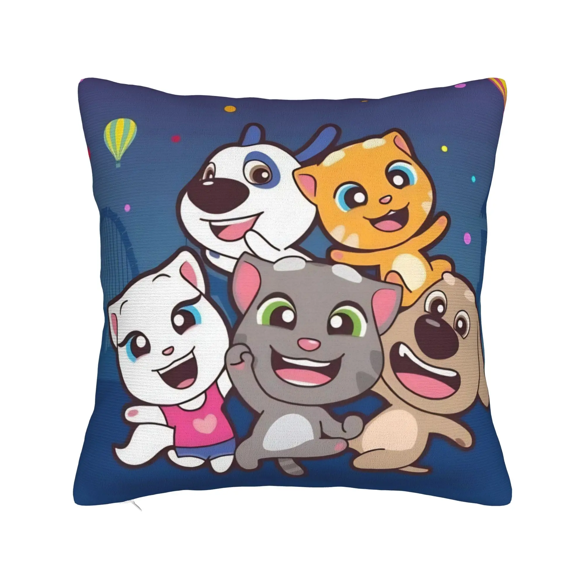 Decorative Pillowcases T-Talking T-Tom And F-Friends Merch Chair  Pillow Case Cover Square Style Multi Size