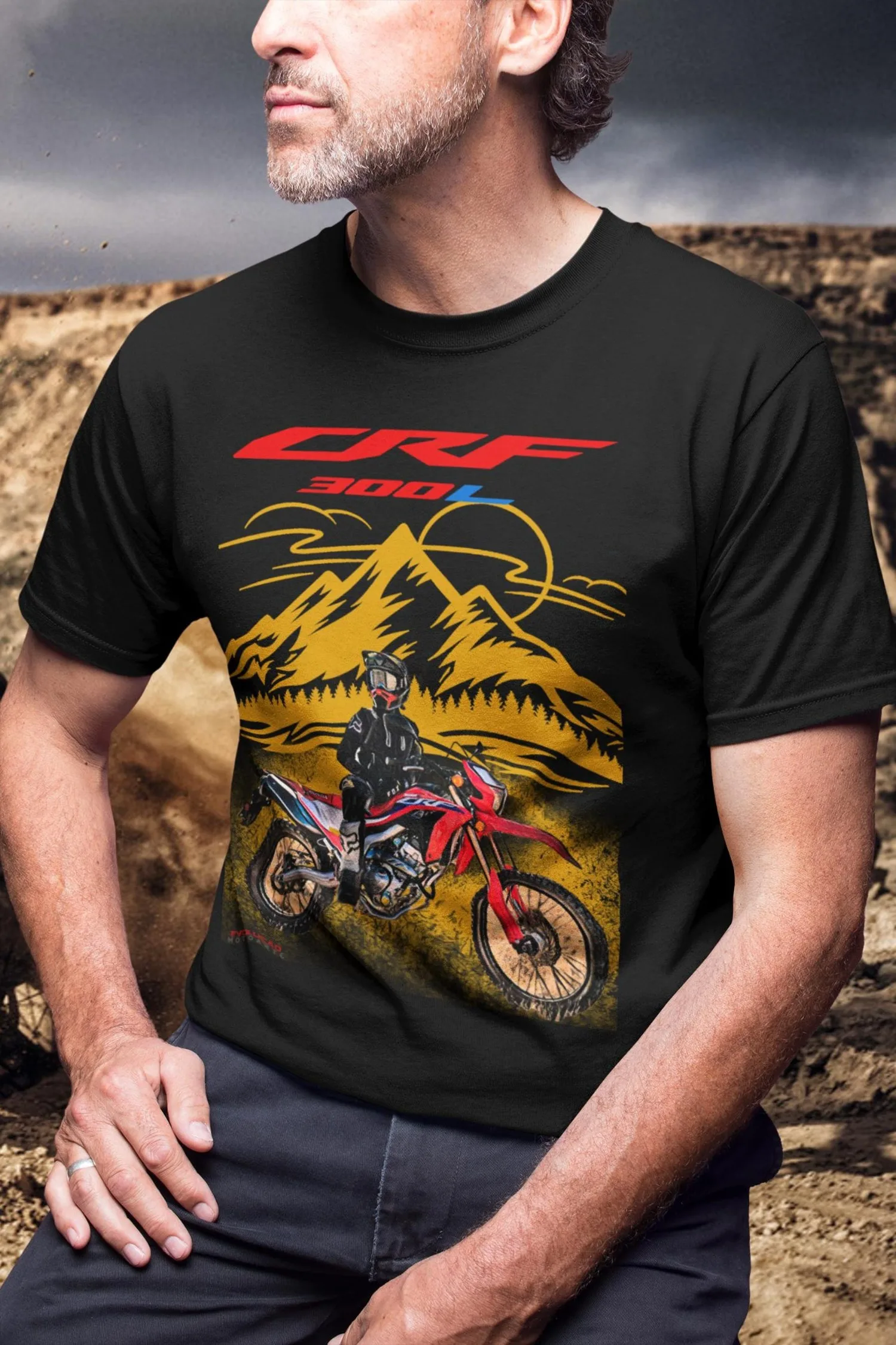 

378@EY H.onda CRF300L T Shirt The Perfect Biker Gift For Dual Sport Rider Fan Top For H.onda Owners Husband Present Off Road