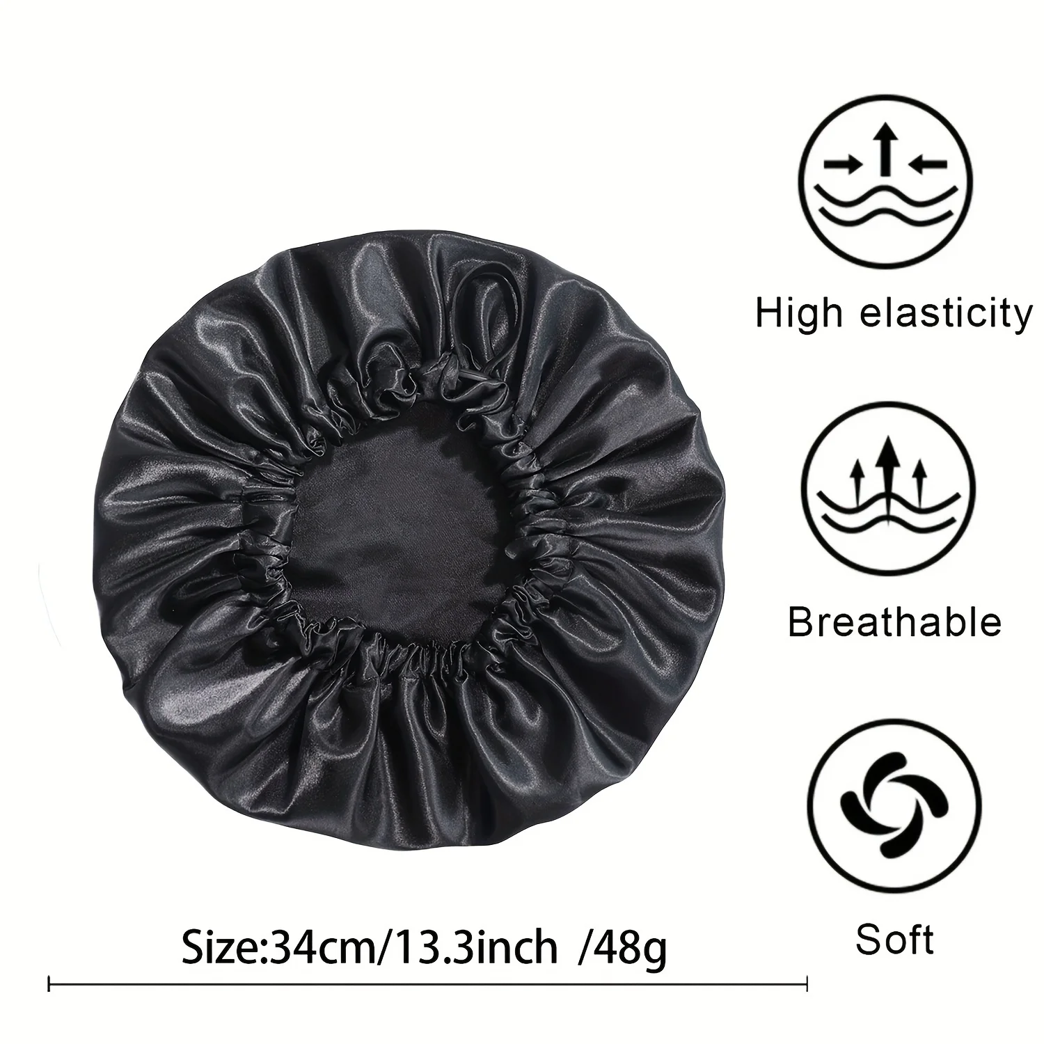 Adjustable Silk Satin Bonnet for Curly Hair | Double Layer Large Bonnet with Satin Lining for Womens Sleep Pet memorial Urn