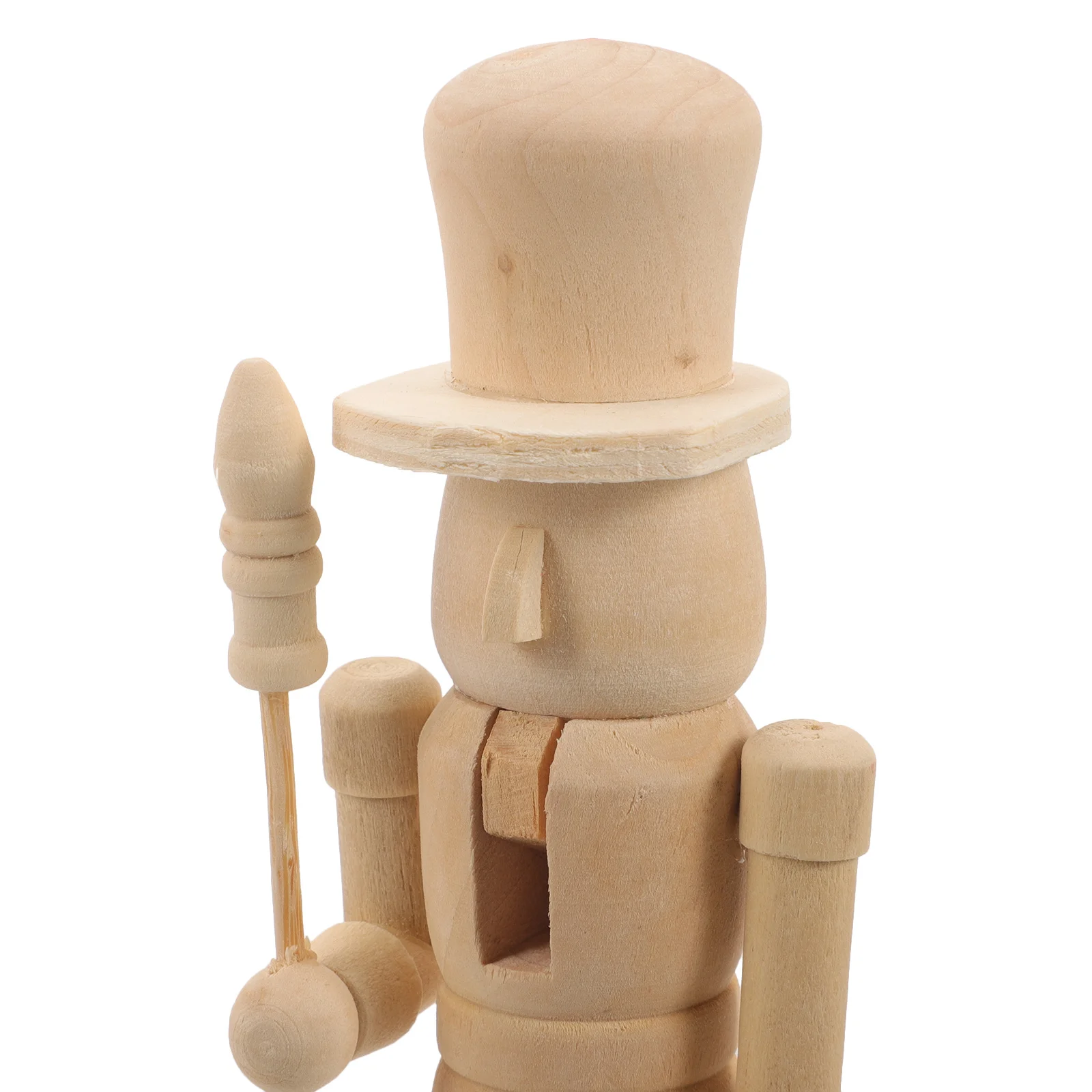 

1 Set Diy Blank Nutcracker Puppet Wooden Unfinished Soldier Ornament Christmas Craft Kit Home Decor Xmas Gift Wood Nutcracker