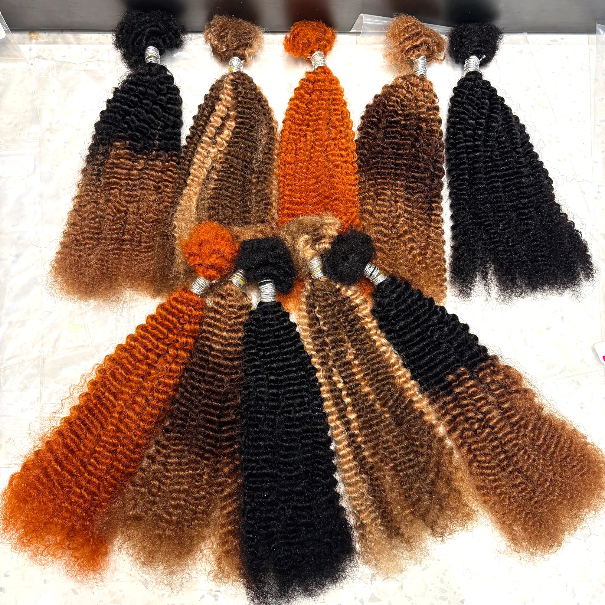 30g/Bundle Color 4C Afro Kinky Curly 100% Human Hair Bulk Extensions No Weft for Permanent Micro Locs/Twists/Braids/Repair Locs