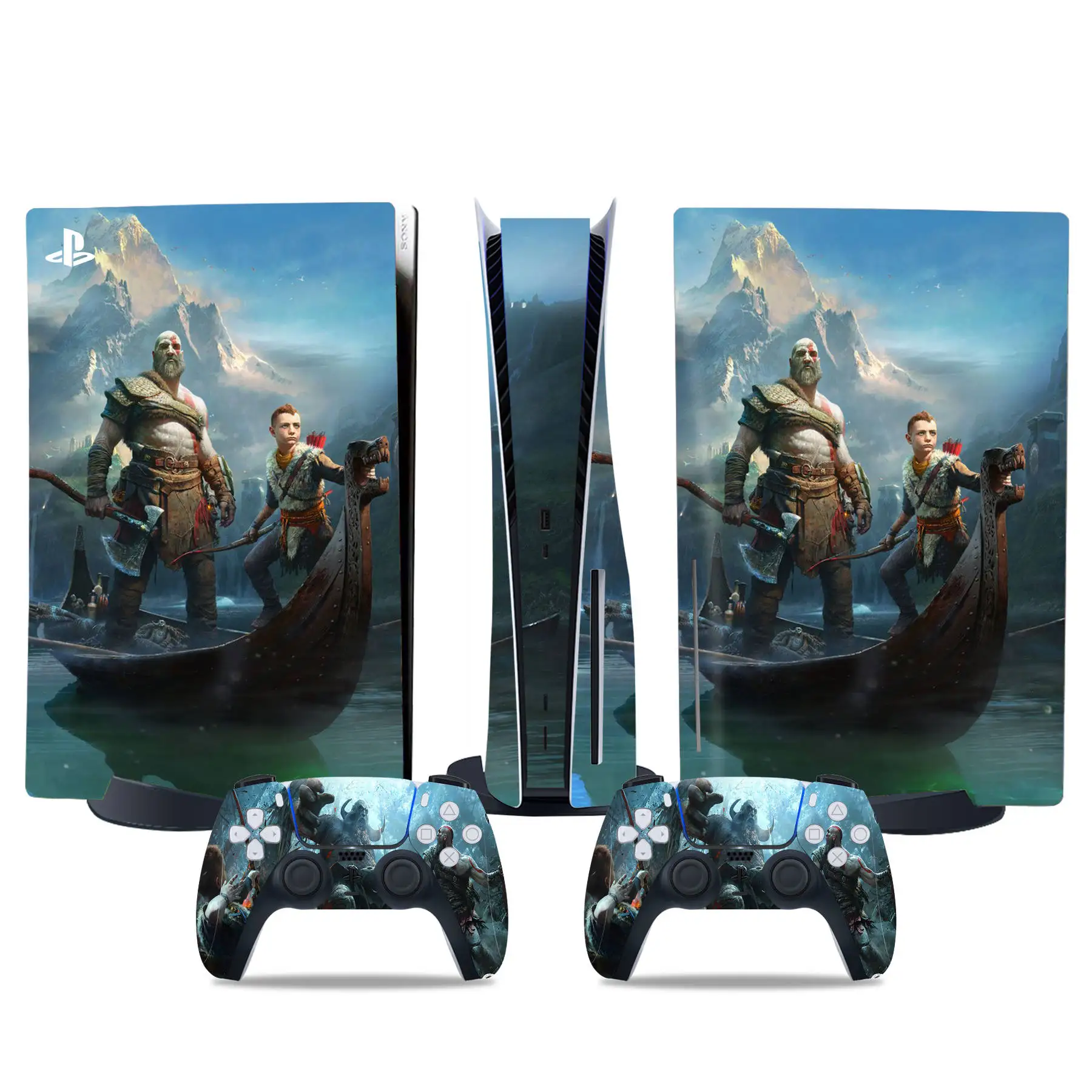 GOD of WAR PS5 Disc Skin Sticker Protector Decal Cover for Console Controller PS5 Disk Skin Sticker Vinyl Image customized view 2