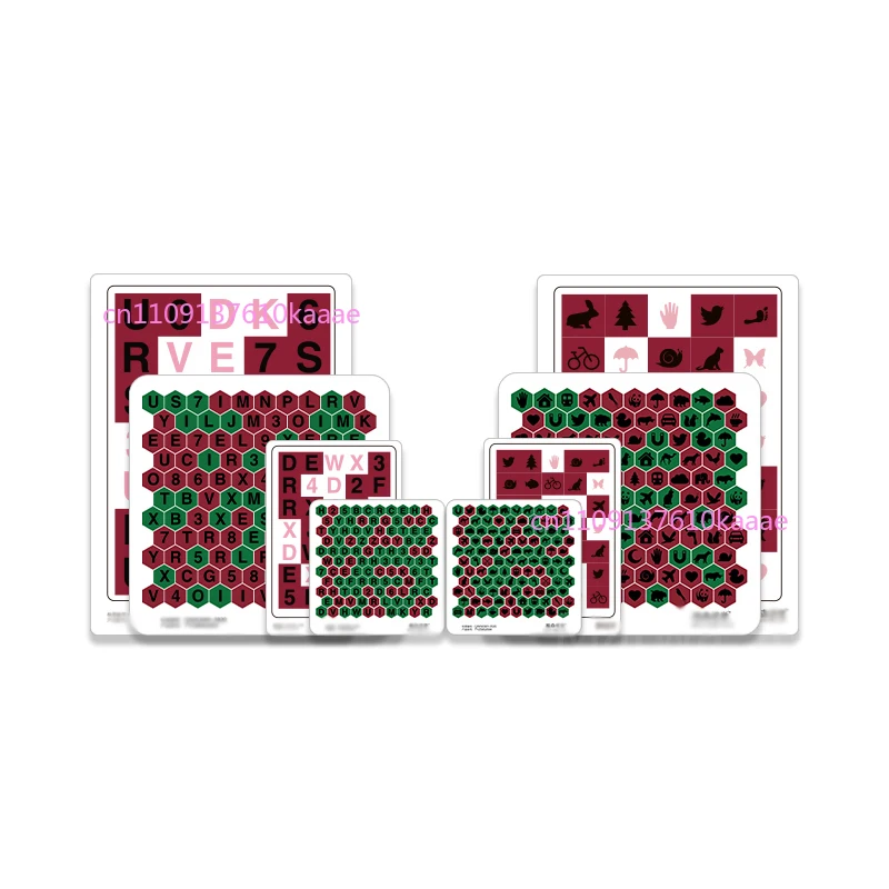 

Deinhibition Card, Children's Amblyopia Training Card, Red and Green Glasses Deinhibition Training VT Training Card