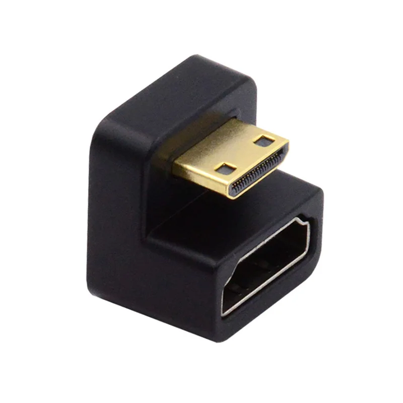 Chenyang 360 Degree Down UP Opposite U Shape Back Angled Mini HDTV 1.4 Male to HDTV Female Extension Adapter Converter