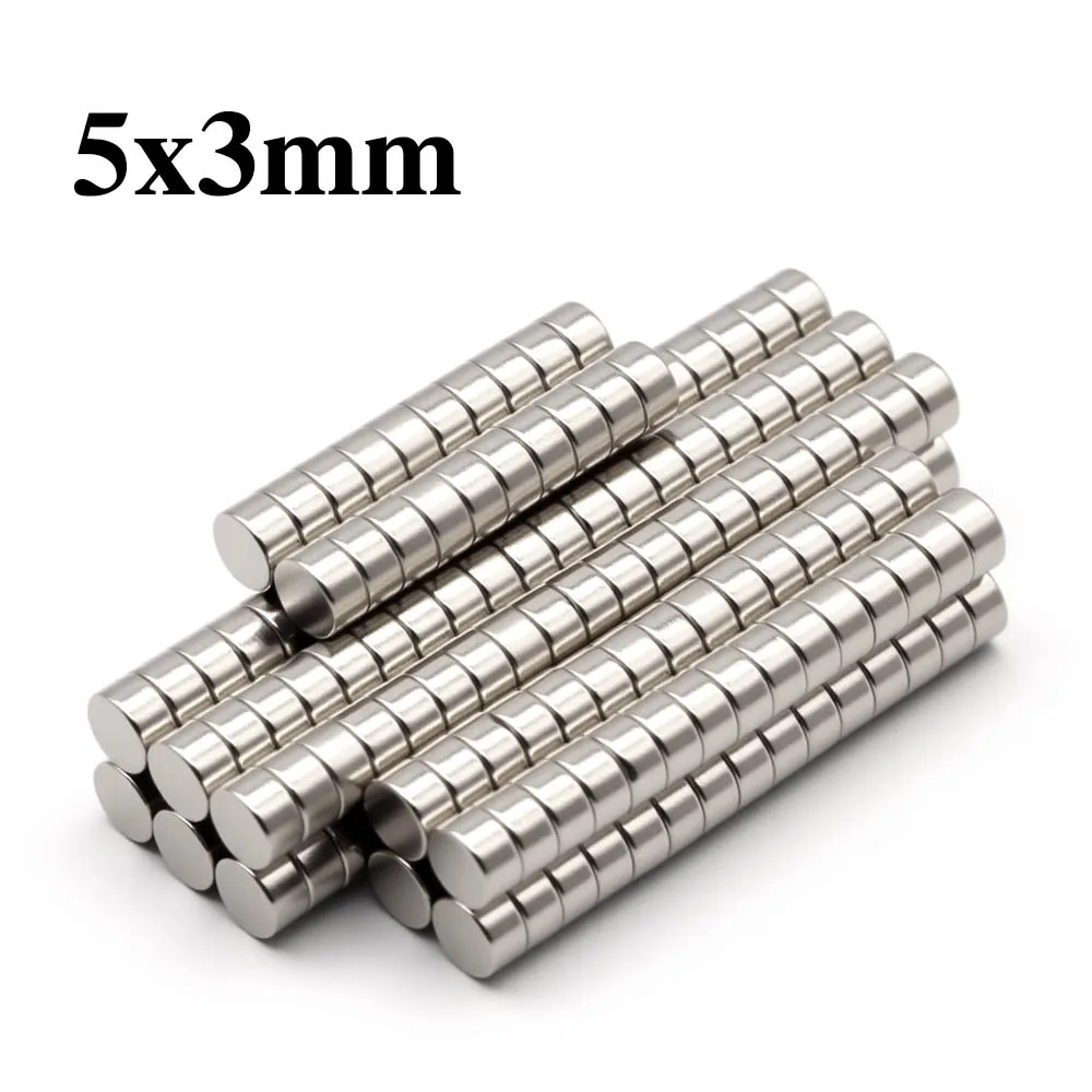 

5x3mm Super Powerful Round Magnet Neodymium Magnet NdfeB N35 Strong Permanent Magnetic imanes Refrigerator Magnet