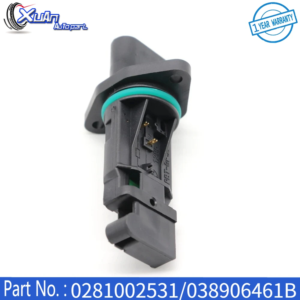 

Датчик массового расхода воздуха (MAF) 038906461B 0281002531 для VOLKSWAGEN BEETLE GOLF JETTA 2004-06 63139 7410119 917863 VE700164 SK2451213