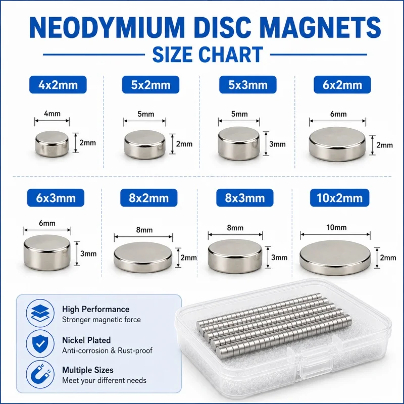 100 Stück/Box, starke Magnete für 3D-Druck, Mini-Neodym-Magnete, 3D-Druck-Magnete für DIY-Modelle, DIY-Kühlschrankmagnete – Detail 7