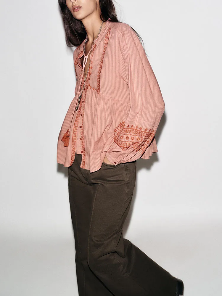 الراقية عادية مطرزة طويلة Sve irt للنساء شتاء جديد وصول ZA2025 المرحلة العرقية زي Hanfu التقليدية #3