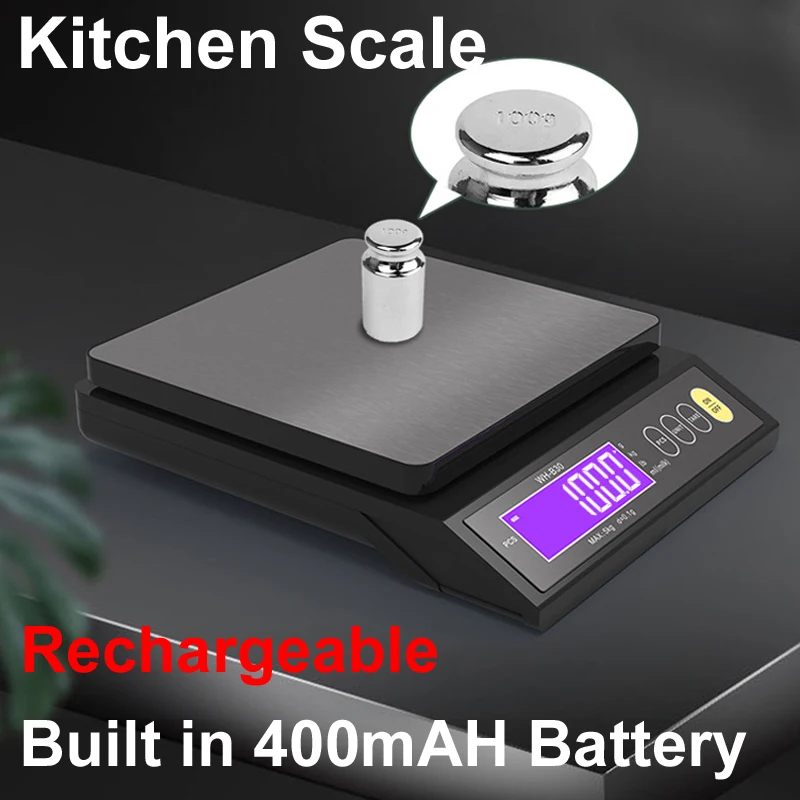 

5 кг/10 кг/0,1 г 10 кг/1 г цифровые электронные кухонные весы инструмент для взвешивания и выпечки USB зарядка перезаряжаемая встроенная батарея 400 мАч