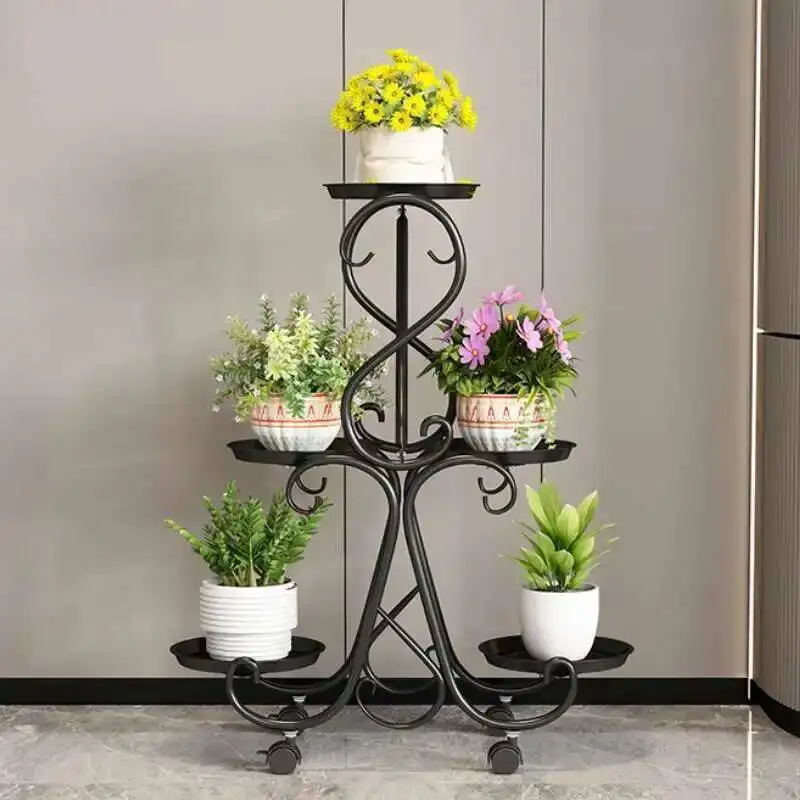 

Rack Flower Accessories Organizer Indoor Aesthetics Living Room Balcony Flower Rack Simple Plantenrek Furniture
