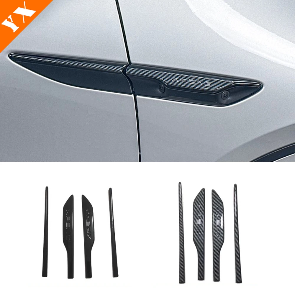 

For xpeng g6 xiaopeng g6 2024 2025 2026 accessories Carbon Car Fender Cover Car Windshield Spoiler Trim,Radar protection cover